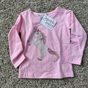 Sparkle Sisters Unicorn tee 2t